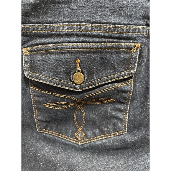 LRL Lauren Jeans Co Ralph Lauren Women's Jeans Size 12p Bootcut Dark Wash - Picture 5 of 16